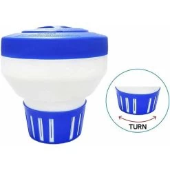 Distributeur De Chlore Flottant Pour Piscine, Support Chimique Pour Tablettes De Chlore Jusqu'à 7,6 Cm, 15 évents De Débit Réglables -Piscine Soldes 74955619 4