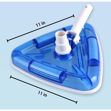 Aspirateur De Piscine Transparent Lesté Triangulaire Pour Tuyau De 1-1/4 Ou 1-1/2 (bleu) 4 Aspirateur De Piscine Transparent Lesté Triangulaire Pour Tuyau De 1-1/4 Ou 1-1/2 (bleu) – Image 2