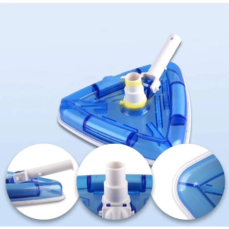 Aspirateur De Piscine Transparent Lesté Triangulaire Pour Tuyau De 1-1/4 Ou 1-1/2 (bleu) 6 Aspirateur De Piscine Transparent Lesté Triangulaire Pour Tuyau De 1-1/4 Ou 1-1/2 (bleu) – Image 4