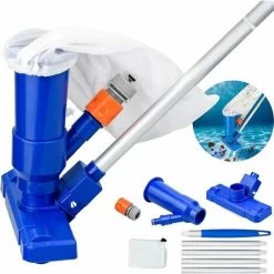 Aspirateur Piscine, Aspirateur Piscine Portable Avec Perche Télescopique Pour Nettoyage Des Piscines - Bleu