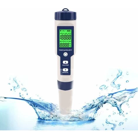 Testeur électronique De PH-mètre, 5 En 1 PH Testeur Thermomètre De Poche Qualité De L'eau PH EC Sel TDS Pour La Maison, La Piscine, L'eau D'aquarium 3 Testeur électronique De PH-mètre, 5 En 1 PH Testeur Thermomètre De Poche Qualité De L'eau PH EC Sel TDS Pour La Maison, La Piscine, L'eau D'aquarium