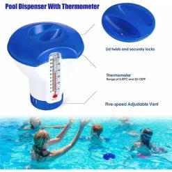 Diffuseur Chlore Piscine Avec Thermomètre,Flotteur Piscine Chlore,Diffuseur Piscine Chlore Flottant,Distributeur Chlore Piscine,Distributeur De Produits Chimiques Pour Piscine, Étang 10 Diffuseur Chlore Piscine Avec Thermomètre,Flotteur Piscine Chlore,Diffuseur Piscine Chlore Flottant,Distributeur Chlore Piscine,Distributeur De Produits Chimiques Pour Piscine, Étang -Piscine Soldes 78178438 4