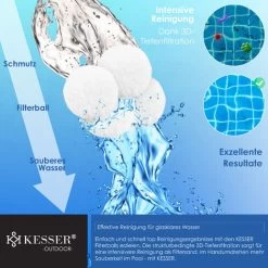 KESSER® Balles De Filtration Polysphères Filtre Filtre à Sable 700 g Remplacent 25 kg De Sable Filtrant Accessoires Remplacement Filtre De Piscine Système De Filtration, 1400g ( 2x 700g ) (de) 9 KESSER® Balles De Filtration Polysphères Filtre Filtre à Sable 700 g Remplacent 25 kg De Sable Filtrant Accessoires Remplacement Filtre De Piscine Système De Filtration, 1400g ( 2x 700g ) (de) -Piscine Soldes 80441935 3