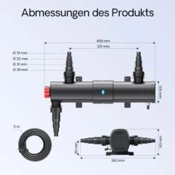 SunSun CUV-218 Stérilisateur Clarificateur De Bassins Ou D'étang Avec Lampe Rayons UV-c 18W 9 SunSun CUV-218 Stérilisateur Clarificateur De Bassins Ou D'étang Avec Lampe Rayons UV-c 18W -Piscine Soldes 808435 3