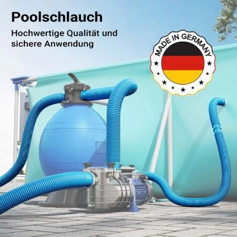 Teichtip ® 9m - 32mm - Tuyau De Piscine Flottant Sections Double Manchon 165g/m - Made In Europe 4 Teichtip ® 9m - 32mm - Tuyau De Piscine Flottant Sections Double Manchon 165g/m - Made In Europe – Image 2