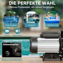 Pompe Piscine 33600l/h 1500 Watts Pompe Filtration Eau Pool Whirlpool Jardin 9 Pompe Piscine 33600l/h 1500 Watts Pompe Filtration Eau Pool Whirlpool Jardin -Piscine Soldes 811790 3