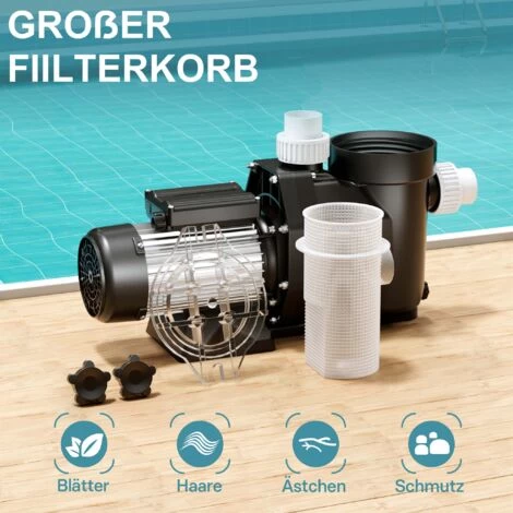 Pompe Piscine 33600l/h 1500 Watts Pompe Filtration Eau Pool Whirlpool Jardin 7 Pompe Piscine 33600l/h 1500 Watts Pompe Filtration Eau Pool Whirlpool Jardin – Image 5