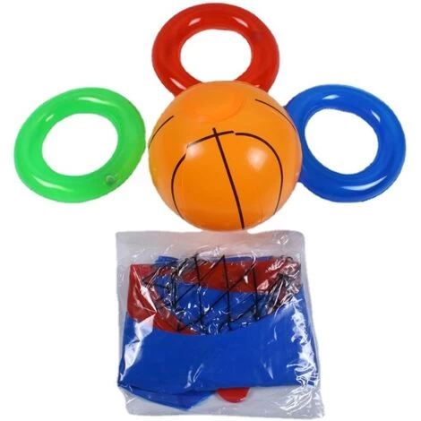 Cerceau De Basket-ball Flottant Pour Piscine, Cerceau Gonflable 2 En 1 Et Lancer D'anneaux Avec Anneaux A Billes, Jouets De Jeu De Piscine Pour Enfants 3 Cerceau De Basket-ball Flottant Pour Piscine, Cerceau Gonflable 2 En 1 Et Lancer D'anneaux Avec Anneaux A Billes, Jouets De Jeu De Piscine Pour Enfants – Image 2