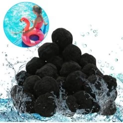 SWANEW Filter Balls 2100 G, Balles Filtrantes Piscine Pour Filtre à Sable-Noir