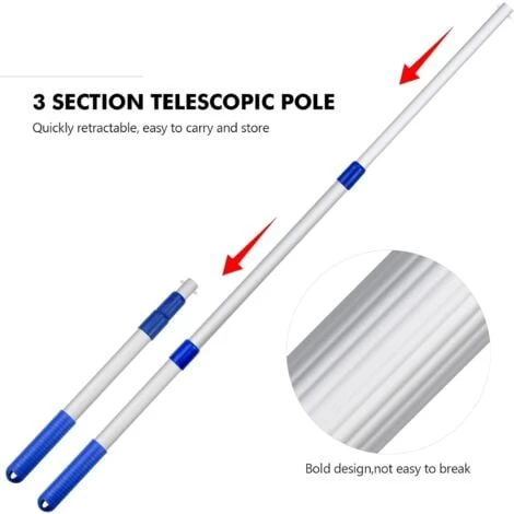 AIDUCHO Épuisettes De Surface Pour Piscine, Filet De Piscine, Épuisette Piscine Avec Télescopique Réglable Pour Nettoyer La Piscine Fontaine Bassins 5 AIDUCHO Épuisettes De Surface Pour Piscine, Filet De Piscine, Épuisette Piscine Avec Télescopique Réglable Pour Nettoyer La Piscine Fontaine Bassins – Image 3