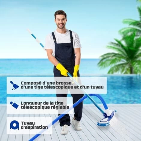AREBOS Nettoyeur Pour Planchers De Piscine Piscine Kit De Nettoyage Pour Piscine 4 AREBOS Nettoyeur Pour Planchers De Piscine Piscine Kit De Nettoyage Pour Piscine – Image 2