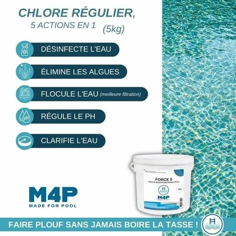 Chlore 5 Actions Galets 250g - MADE FOR POOL - 5kg 4 Chlore 5 Actions Galets 250g - MADE FOR POOL - 5kg – Image 2