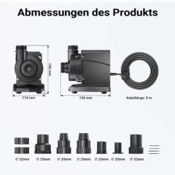 SunSun Piscine Pompe 6000l/h 40 Watts Pompe Filtration Circulation Eau Pool Whirlpool Jardin -Piscine Soldes 859624 3