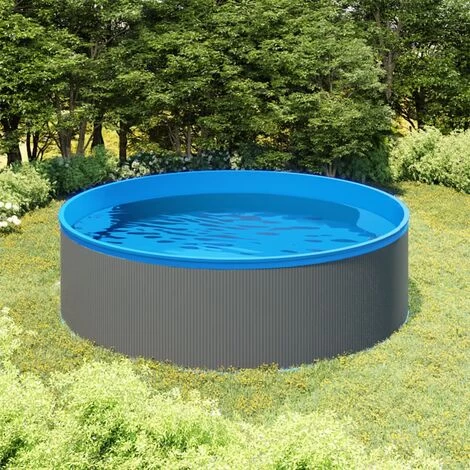 Haute Qualité -Piscine Avec écumoire Suspendue Et Pompe 350x90 Cm Gris24262 3 Haute Qualité -Piscine Avec écumoire Suspendue Et Pompe 350x90 Cm Gris24262