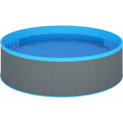 Haute Qualité -Piscine Avec écumoire Suspendue Et Pompe 350x90 Cm Gris24262 5 Haute Qualité -Piscine Avec écumoire Suspendue Et Pompe 350x90 Cm Gris24262 – Image 3