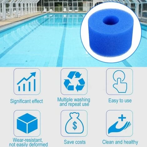 Piscine Filtre Eponge Eponge Mousse Lavable Pour Filtre à Bain à Remous 10.8x7.3x4cm 6pcs Surf & Diving-Piscines Et Accessoires-Piscine Accessoires 6 Piscine Filtre Eponge Eponge Mousse Lavable Pour Filtre à Bain à Remous 10.8x7.3x4cm 6pcs Surf & Diving-Piscines Et Accessoires-Piscine Accessoires – Image 4