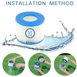 12 Cartouches Filtrantes De Rechange Pour Piscine Lay-Z-Spa Bestway Flowclear Bestway SPA Type VI -Piscine Soldes 87577467 3