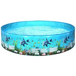 SEENLIN Piscine Pliant Piscine Inflation Sans Plastique Dur Portable Famille Piscine Ronde Piscine Pour Bebes Enfants Adultes