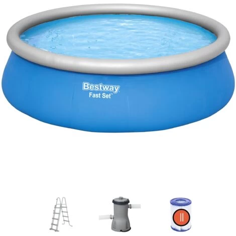 BESTWAY Piscine Hors Sol Fast Set™ 457 X 122 Cm Avec Pompe 3 BESTWAY Piscine Hors Sol Fast Set™ 457 X 122 Cm Avec Pompe