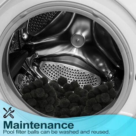 SWANEW Filter Balls 2100 G, Balles Filtrantes Piscine Pour Filtre à Sable Pour Aquarium De De Piscine-Noir 6 SWANEW Filter Balls 2100 G, Balles Filtrantes Piscine Pour Filtre à Sable Pour Aquarium De De Piscine-Noir – Image 4