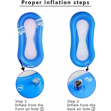 Hamac Gonflable Piscine,Matelas Flottant,Bouée Piscine D'eau Fauteuil Bouée De Piscine,Géant Aqua Flotteur Gonflable En Filet,Flottant Lit Matelas D'eau Canapé Pour Adultes Et Enfants(Bleu,16575 CM) 5 Hamac Gonflable Piscine,Matelas Flottant,Bouée Piscine D'eau Fauteuil Bouée De Piscine,Géant Aqua Flotteur Gonflable En Filet,Flottant Lit Matelas D'eau Canapé Pour Adultes Et Enfants(Bleu,16575 CM) – Image 3
