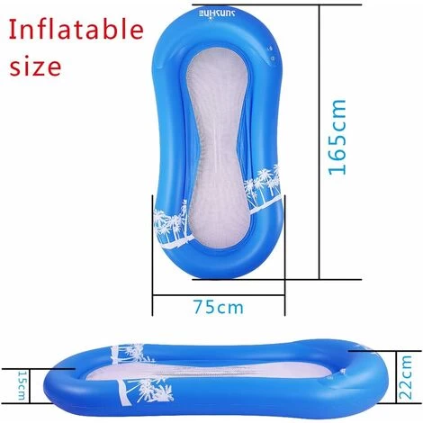 Hamac Gonflable Piscine,Matelas Flottant,Bouée Piscine D'eau Fauteuil Bouée De Piscine,Géant Aqua Flotteur Gonflable En Filet,Flottant Lit Matelas D'eau Canapé Pour Adultes Et Enfants(Bleu,16575 CM) 6 Hamac Gonflable Piscine,Matelas Flottant,Bouée Piscine D'eau Fauteuil Bouée De Piscine,Géant Aqua Flotteur Gonflable En Filet,Flottant Lit Matelas D'eau Canapé Pour Adultes Et Enfants(Bleu,16575 CM) – Image 4