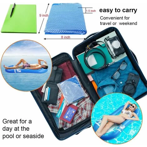 Hamac Gonflable Piscine,Matelas Flottant,Bouée Piscine D'eau Fauteuil Bouée De Piscine,Géant Aqua Flotteur Gonflable En Filet,Flottant Lit Matelas D'eau Canapé Pour Adultes Et Enfants(Bleu,16575 CM) 7 Hamac Gonflable Piscine,Matelas Flottant,Bouée Piscine D'eau Fauteuil Bouée De Piscine,Géant Aqua Flotteur Gonflable En Filet,Flottant Lit Matelas D'eau Canapé Pour Adultes Et Enfants(Bleu,16575 CM) – Image 5