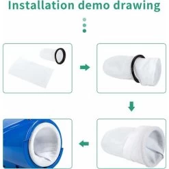 MINKUROW Micro Sacs Filtrants Pour Aspirateur De Piscine Compatibles Avec Pool Blaster Water Tech Catfish, Max Cg, Aqua Broom Et Autres Aspirateurs Pool Blaste(Lot De 20) -Piscine Soldes 90030160 5