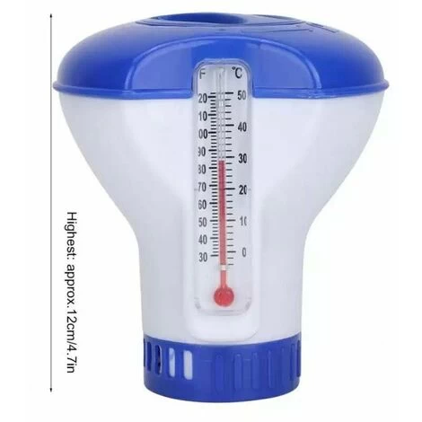 Diffuseur De Piscine Flottant Lot De 2 Diffuseurs De Chlore Flottants Avec Thermomètre à Débit Réglable Et Bouchon D'étanchéité Pour Toutes Les Piscines, Spas, Aquariums Et étangs à Poissons 4 Diffuseur De Piscine Flottant Lot De 2 Diffuseurs De Chlore Flottants Avec Thermomètre à Débit Réglable Et Bouchon D'étanchéité Pour Toutes Les Piscines, Spas, Aquariums Et étangs à Poissons – Image 2
