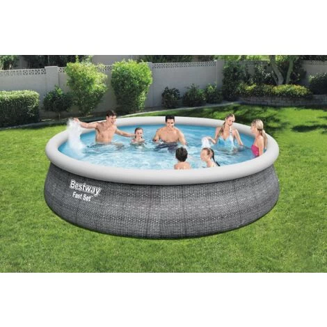 Piscine Autoportante Ronde Ø 4,57 X 1,07 M Aspect Résine Tressée Fast Set De Bestway 4 Piscine Autoportante Ronde Ø 4,57 X 1,07 M Aspect Résine Tressée Fast Set De Bestway – Image 2