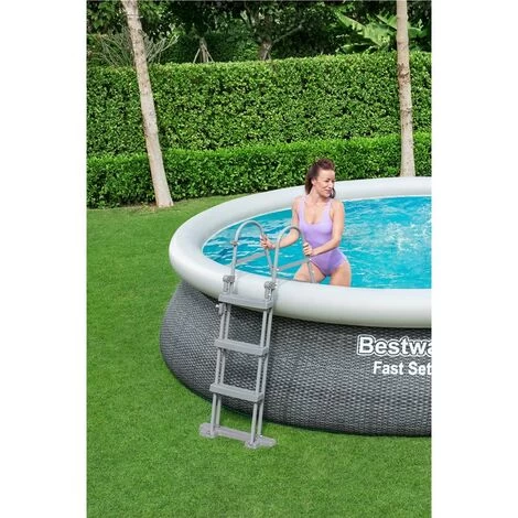 Piscine Autoportante Ronde Ø 4,57 X 1,07 M Aspect Résine Tressée Fast Set De Bestway 7 Piscine Autoportante Ronde Ø 4,57 X 1,07 M Aspect Résine Tressée Fast Set De Bestway – Image 5