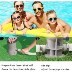 RHAFAYRE 2 Pcs Tuyau De Rechange Pour Piscine Hors Sol Tuyau De Piscine Pour Piscines Pour Piscine Hors Terre Tuyau De Remplacement De Pompe De Filtre De Piscine（150x3.2 CM） -Piscine Soldes 90663810 5