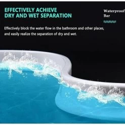 Barrière De Douche Pliable, Joint De Porte De Douche, Seuil De Douche Pour Séparation Humide Et Sèche, Pour Cuisines Et Salles De Bain (2M, Blanc) -Piscine Soldes 90732169 4