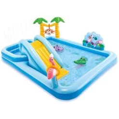 Piscine Du Centre De Jeux Jungle Jungle 57161 Toboggan Gonflable Intex Pour Enfants
