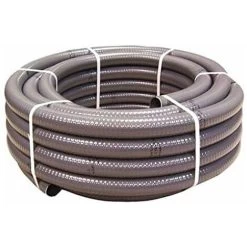 Couronne Rouleau 5M Tuyau Gris PVC Pression Souple à Coller Ø 50mm Diamètre / Bassins Et Piscines