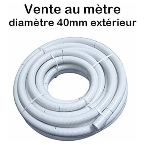 Tuyau PVC Blanc Pression Souple à Coller Ø 40mm Diamètre/Bassins Et Piscines/Vente Au Mètre 4 Tuyau PVC Blanc Pression Souple à Coller Ø 40mm Diamètre/Bassins Et Piscines/Vente Au Mètre – Image 2