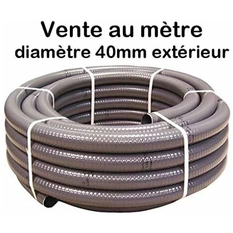 Tuyau PVC Gris Pression Semi-rigide à Coller 40mm Diamètre / Bassins Et Piscine / Vente Au Mètre 4 Tuyau PVC Gris Pression Semi-rigide à Coller 40mm Diamètre / Bassins Et Piscine / Vente Au Mètre – Image 2
