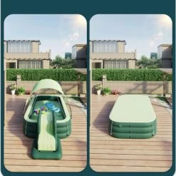 Piscine Gonflable Pour Les Enfants Et Les Adultes, Piscines De Natation Pour Enfants De Famille De Grande Taille Avec Toboggan Gonflable Et Canopée, Cour Arrière Portable, Fête De L'eau En Plein Air, 9 Piscine Gonflable Pour Les Enfants Et Les Adultes, Piscines De Natation Pour Enfants De Famille De Grande Taille Avec Toboggan Gonflable Et Canopée, Cour Arrière Portable, Fête De L'eau En Plein Air, -Piscine Soldes 91527260 3