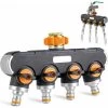 Distributeur D'eau à 4 Voies, Distributeur D'eau 3/4 Et 1/2 Avec Adaptateur Pour Robinet De Tuyau D'arrosage Et Minuterie D'eau, Débit D'eau Réglable Et Verrouillable Pour L'irrigation Du Jardin Laver 2 Distributeur D'eau à 4 Voies, Distributeur D'eau 3/4 Et 1/2 Avec Adaptateur Pour Robinet De Tuyau D'arrosage Et Minuterie D'eau, Débit D'eau Réglable Et Verrouillable Pour L'irrigation Du Jardin Laver -Piscine Soldes 91673758 1