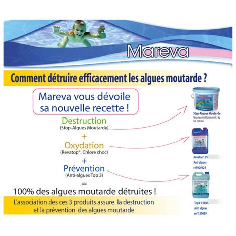 Traitement Algues Moutarde MAREVA Pour Piscine Infectée - 1 Kg - 150088U 4 Traitement Algues Moutarde MAREVA Pour Piscine Infectée - 1 Kg - 150088U – Image 2