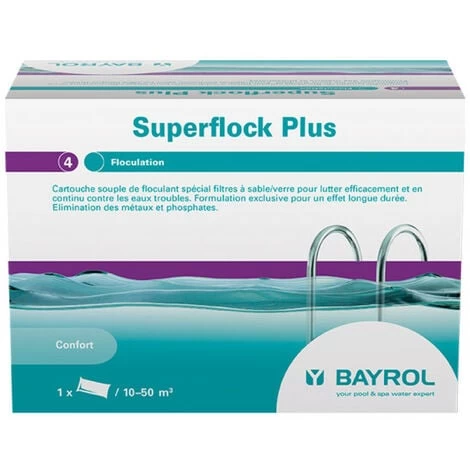 Floculant, Floculation Piscine BAYROL Superflock Plus Pour Filtres à Sable - 1 Kg 3 Floculant, Floculation Piscine BAYROL Superflock Plus Pour Filtres à Sable - 1 Kg