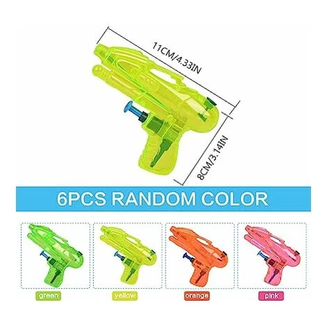 Petit Pistolet à Eau 6 Pack Water Guns Pistolet à Eau En Plastique Pour Enfants Couleur Aléatoire 7 Petit Pistolet à Eau 6 Pack Water Guns Pistolet à Eau En Plastique Pour Enfants Couleur Aléatoire – Image 5