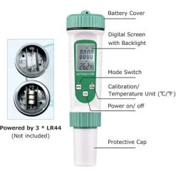 Testeur Numérique De Qualité De L'eau 6 En 1 PH/EC/TDS/SEL/S.G/analyseur De Test De Température Pour Aquarium D'eau Laboratoire Hydroponique -Piscine Soldes 92207712 5