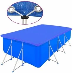 JOLI® Mode Couvertures De Piscine 2 Pcs PE Rectangulaire 90 G/m² 394x207cm TOP41543 -Piscine Soldes 92529844 3