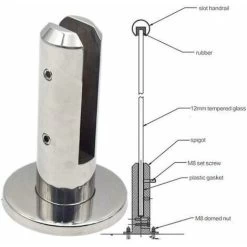 Escaliers Piscine Spigot Verre Balustrade Balustrade Balcon Verre Clôture Pince Pour Piscine Balcon Clôture -Piscine Soldes 92690156 4