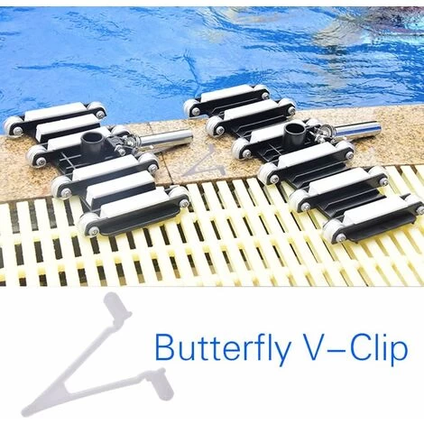 Clip De Brosse De Piscine, Lot De 6 Pinces Papillon En V Pour Piscine, Clips De Rechange Pour Toutes Les Piscines Et Spas écumoires/Filets, Brosses Et Poteaux 6 Clip De Brosse De Piscine, Lot De 6 Pinces Papillon En V Pour Piscine, Clips De Rechange Pour Toutes Les Piscines Et Spas écumoires/Filets, Brosses Et Poteaux – Image 4