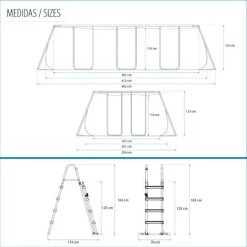 Piscina Fuori Terra Rettangolare Bestway Power Steel 412x201x122 Cm Filtro A Cartuccia Scaletta E Dosatore Chimico Colore Grigio 10 Piscina Fuori Terra Rettangolare Bestway Power Steel 412x201x122 Cm Filtro A Cartuccia Scaletta E Dosatore Chimico Colore Grigio -Piscine Soldes 92775931 4