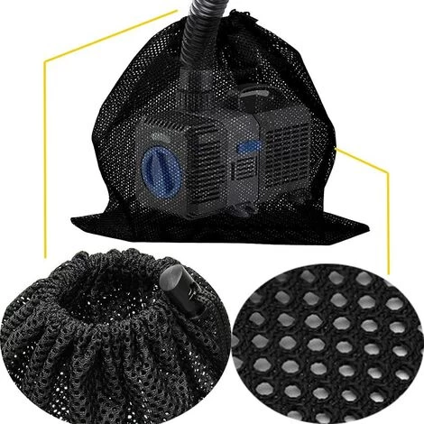GGNRALNY Sac De Pompe, Sac En Filet De Filtre De Pompe, Sac De Filtre De Pompe D'étang, Sac En Filet De Pompe, Accessoires De Filtre De Pompe à Eau Domestique (41 31cm, Noir) 7 GGNRALNY Sac De Pompe, Sac En Filet De Filtre De Pompe, Sac De Filtre De Pompe D'étang, Sac En Filet De Pompe, Accessoires De Filtre De Pompe à Eau Domestique (41 31cm, Noir) – Image 5