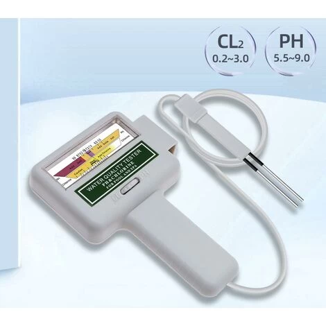 Testeur De Qualité De L'eau, Moniteur Numérique Portable, Testeur De Qualité De L'eau PH Analysant Le Kit De Test De Piscine De Chlore (blanc) 5 Testeur De Qualité De L'eau, Moniteur Numérique Portable, Testeur De Qualité De L'eau PH Analysant Le Kit De Test De Piscine De Chlore (blanc) – Image 3