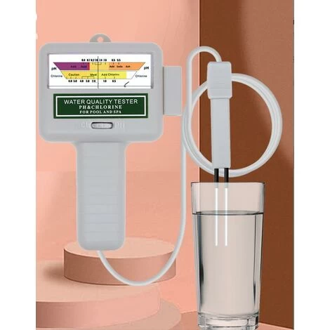 Testeur De Qualité De L'eau, Moniteur Numérique Portable, Testeur De Qualité De L'eau PH Analysant Le Kit De Test De Piscine De Chlore (blanc) 6 Testeur De Qualité De L'eau, Moniteur Numérique Portable, Testeur De Qualité De L'eau PH Analysant Le Kit De Test De Piscine De Chlore (blanc) – Image 4